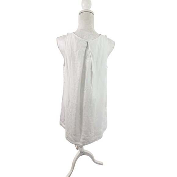Madewell women’s medium sleeveless lined linen shift dress knee length weight ne - Picture 4 of 13